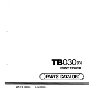 Takeuchi Tb030 Parts Manual