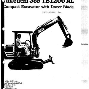 Takeuchi Tb1200 Parts Manual