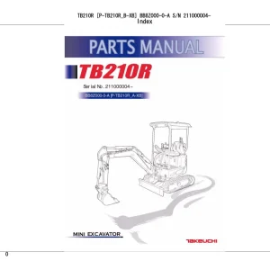 Takeuchi Tb210 Parts Manual
