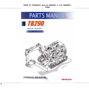 Takeuchi Tb290 Parts Manual