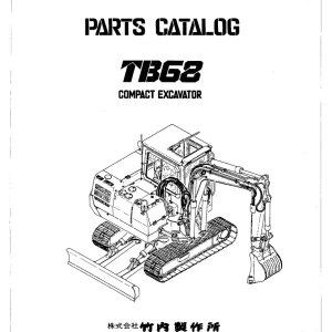 Takeuchi Tb68 Parts Manual
