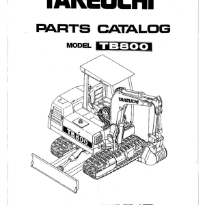 Takeuchi Tb800 Parts Manual
