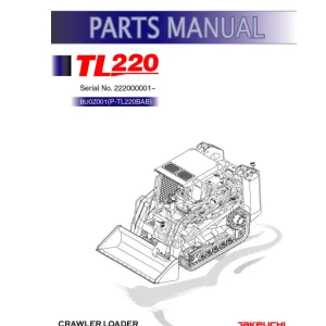 Takeuchi Tl220 Parts Manual