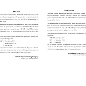 Toyota 11Z 12Z 13Z 14Z 1996 Service Manual