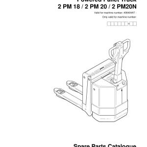Toyota 2 Pm 18 20 20N 2001 Parts Manual