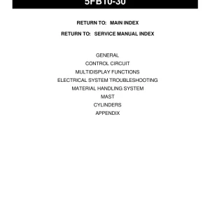 Toyota 5Fb10 30 Service Manual
