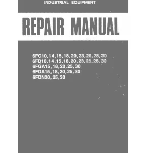 Toyota 6Fg Fga Fd Fda Fdm10 30 Service Manual