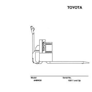 Toyota 6Hbw20 1995 Service Manual