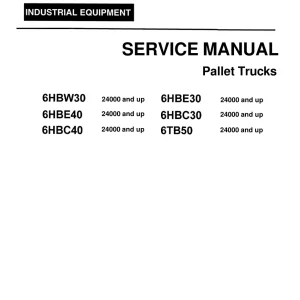 Toyota 6Hbw30 6Hbe30 40 6Hbc30 40 6Bt50 2002 Service Manual