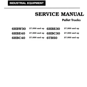 Toyota 6Hbw30 6Hbe30 40 6Hbc30 40 6Bt50 2004 Service Manual