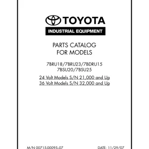 Toyota 7Bru18 23 7Bdru15 7Bsu20 25 2007 Parts Manual