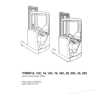 Toyota 7Fbre 12 14 16 20 25 C 2005 Service Manual