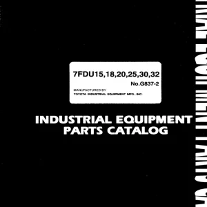 Toyota 7Fdu 15 18 20 25 30 32 Parts Manual