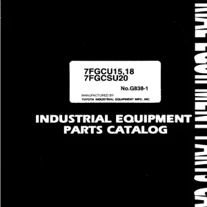 Toyota 7Fgcu15 18 7Fgcsu20 Parts Manual