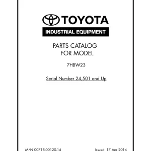 Toyota 7Hbw23 2014 Parts Manual