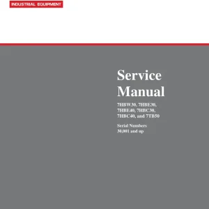 Toyota 7Hbw30 7Hbe30 40 7Hbc30 40 7Tb50 Service Manual