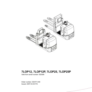 Toyota 7Lop 12 12P 25 25P 2007 Service Manual