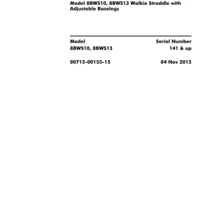 Toyota 8Bws10 8Bws13 2015 Parts Manual