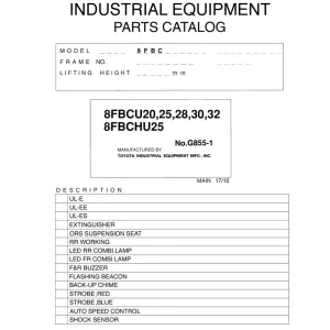 Toyota 8Fbcu 20 25 28 30 32 8Fbchu25 Parts Manual