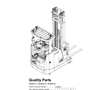 Toyota 8Fbre 12 14 16 2016 Parts Manual