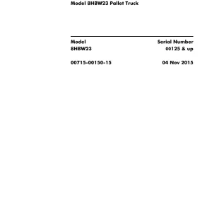 Toyota 8Hbw23 2015 Parts Manual
