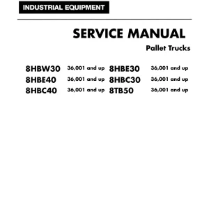 Toyota 8Hbw30 8Hbe30 40 8Hbc30 40 8Bt50 2007 Service Manual