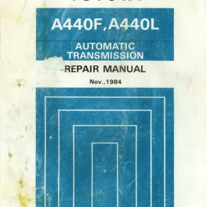 Toyota A440F A440L 1984 Service Manual