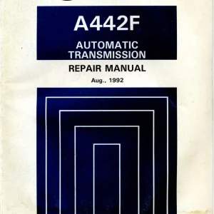 Toyota A442F 1992 Service Manual