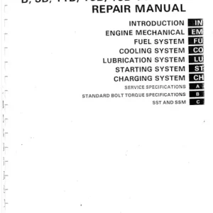 Toyota B 3B 11B 13B 13B T Service Manual