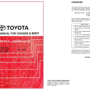 Toyota Carina Corona Service Manual