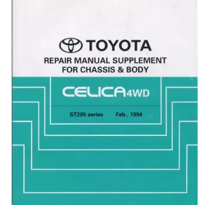 Toyota Celica St205 Rm399E 1994 Service Manual