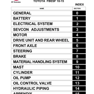 Toyota Fbesf 10 15 Service Manual