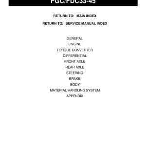 Toyota Fgc Fdc 33 35 40 45 1982 Service Manual