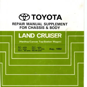 Toyota Land Cruiser Rj7 Lj7 Fzj7 Pzj7 Hzj7 Hdj 80 Service Manual