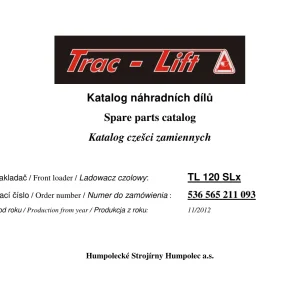 Trac-Lift Trac Tl 120 Slx 2012 Parts Manual