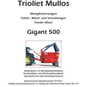 Trioliet Gigant 500 92193 1 01 Parts Manual