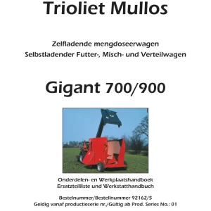 Trioliet Gigant 700 900 92162 5 01 Parts Manual