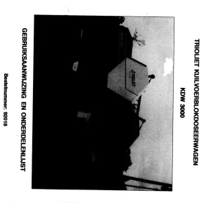Trioliet Kdw 3000 02 92018 10 Parts Manual