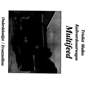 Trioliet Multifeed 92040 01 Parts Manual