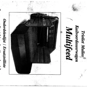 Trioliet Multifeed 92070 0 02 Parts Manual