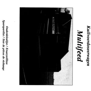 Trioliet Multifeed 92070 1 02 Parts Manual