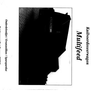 Trioliet Multifeed 92070 2 02 Parts Manual