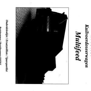 Trioliet Multifeed 92070 3 02 Parts Manual