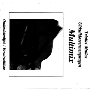 Trioliet Multimix 92052 01 Parts Manual