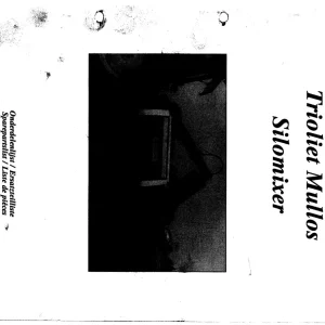 Trioliet Silomixer 04 92049 1 03 Parts Manual