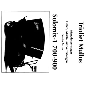 Trioliet Solomix 1 7 9 92177 5 01 Parts Manual