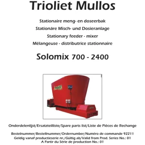 Trioliet Solomix 700 2400 Stationaer 92211 0 01 Parts Manual
