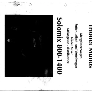 Trioliet Solomix1 800 1400 92125 4 01 Parts Manual