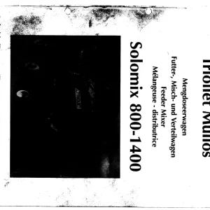 Trioliet Solomix1 800 1400 92125 5 01 Parts Manual