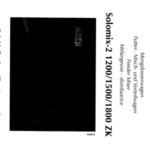 Trioliet Solomix2 1200 1500 1800 Zk 92201 2 01 Parts Manual